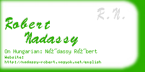 robert nadassy business card
